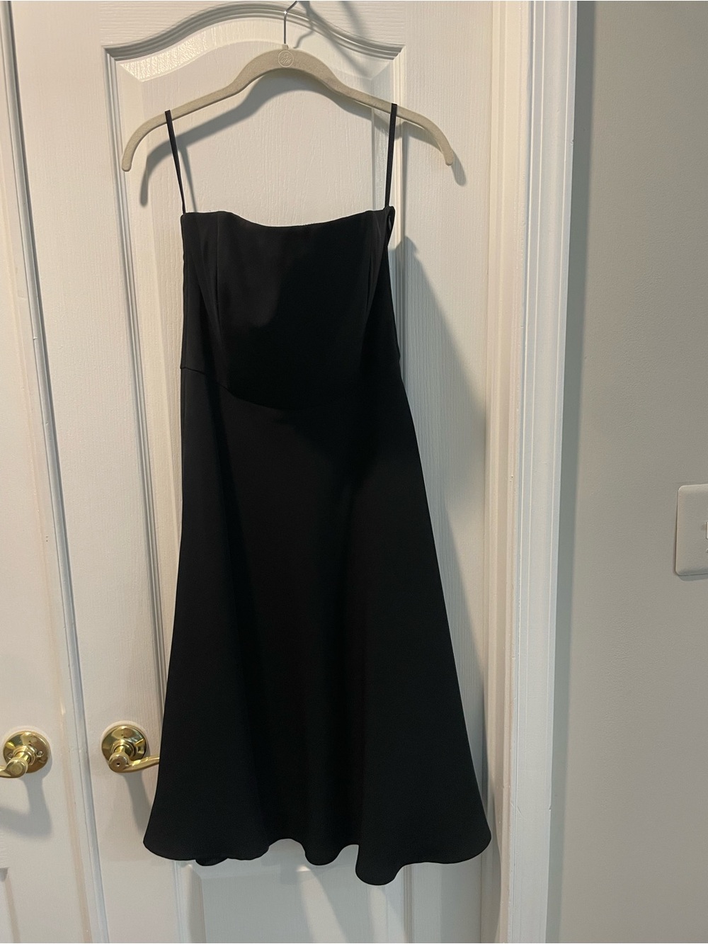Banana Republic Classic Black Strapless A-Line Midi Dress